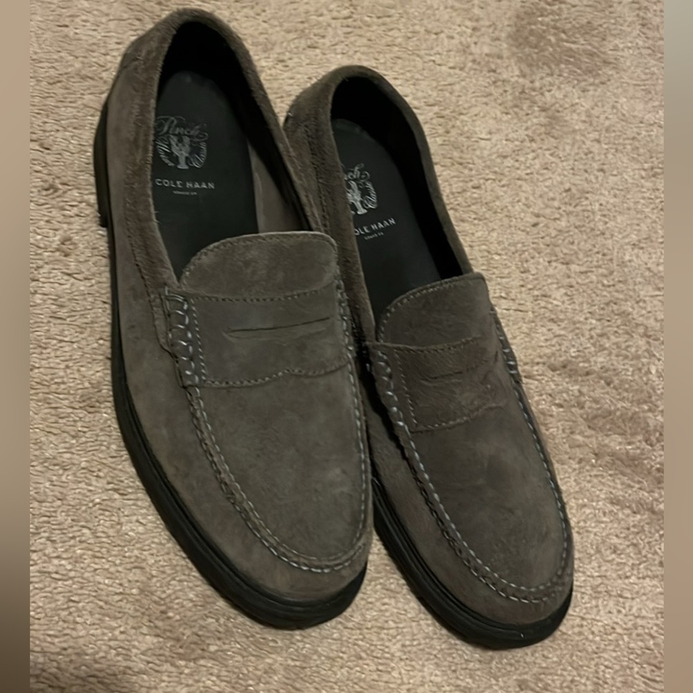 Cole Haan Charcoal pinch Maine Classic Suede Loafers